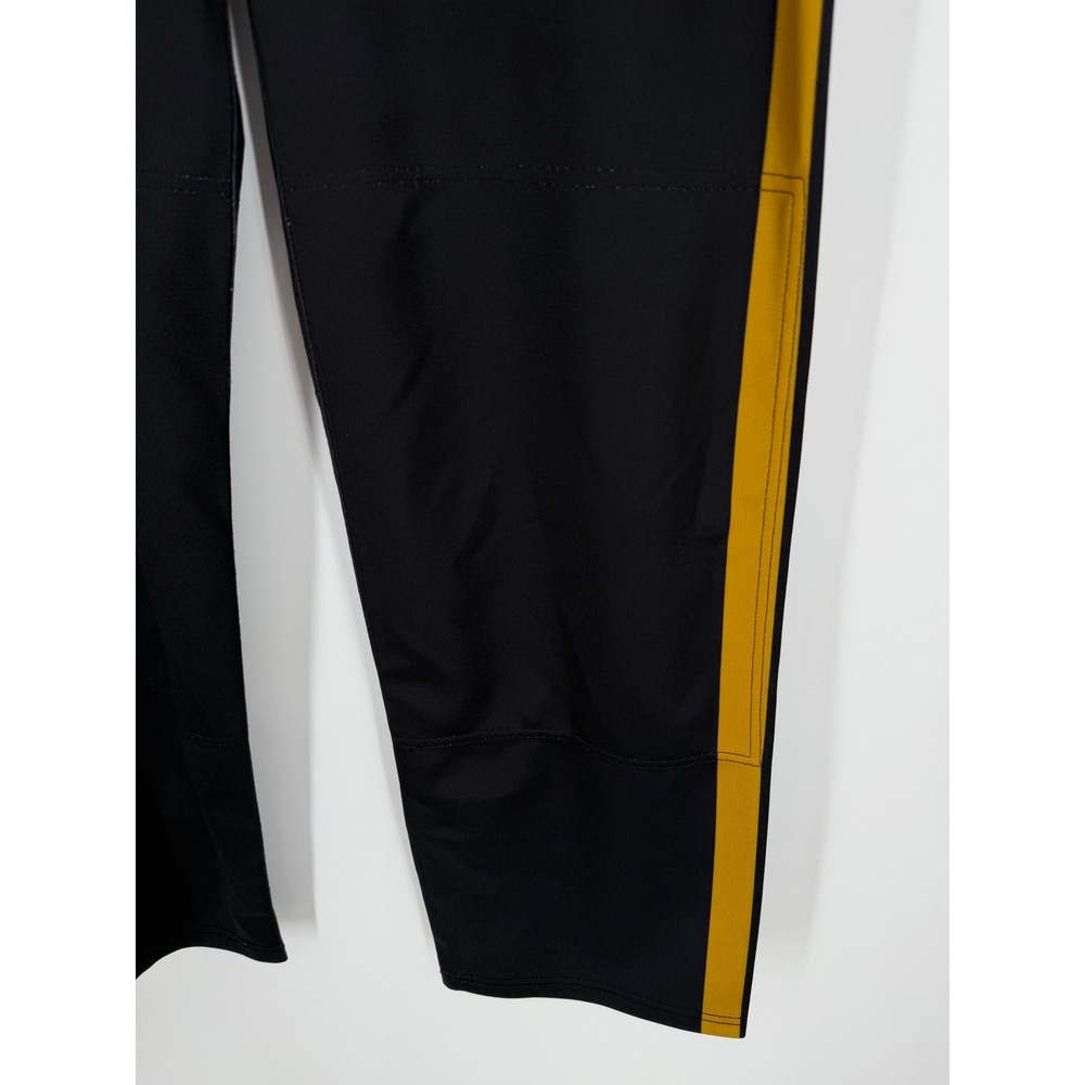 Warstic Mens Baseball Pants Small Black Gold Stripe Sports Uniform Gorpcore - Picture 4 of 15